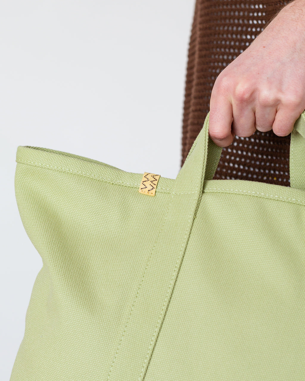 Canvas Rime Tote M - Light Green