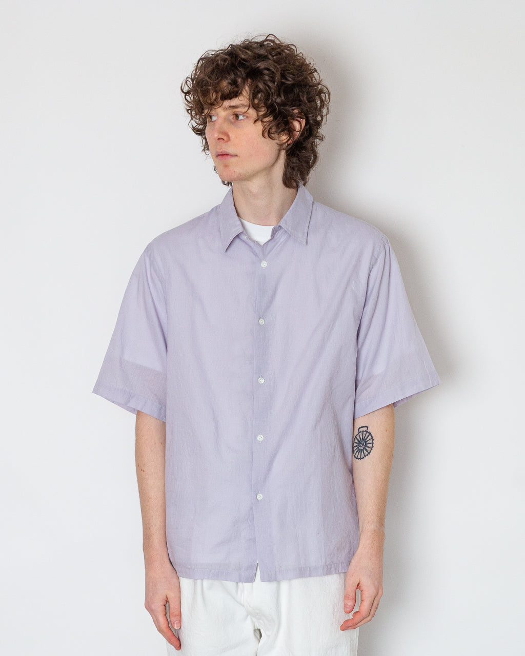 Plain S/S Shirt - Lavender | Kaptain Sunshine | Peggs & son.
