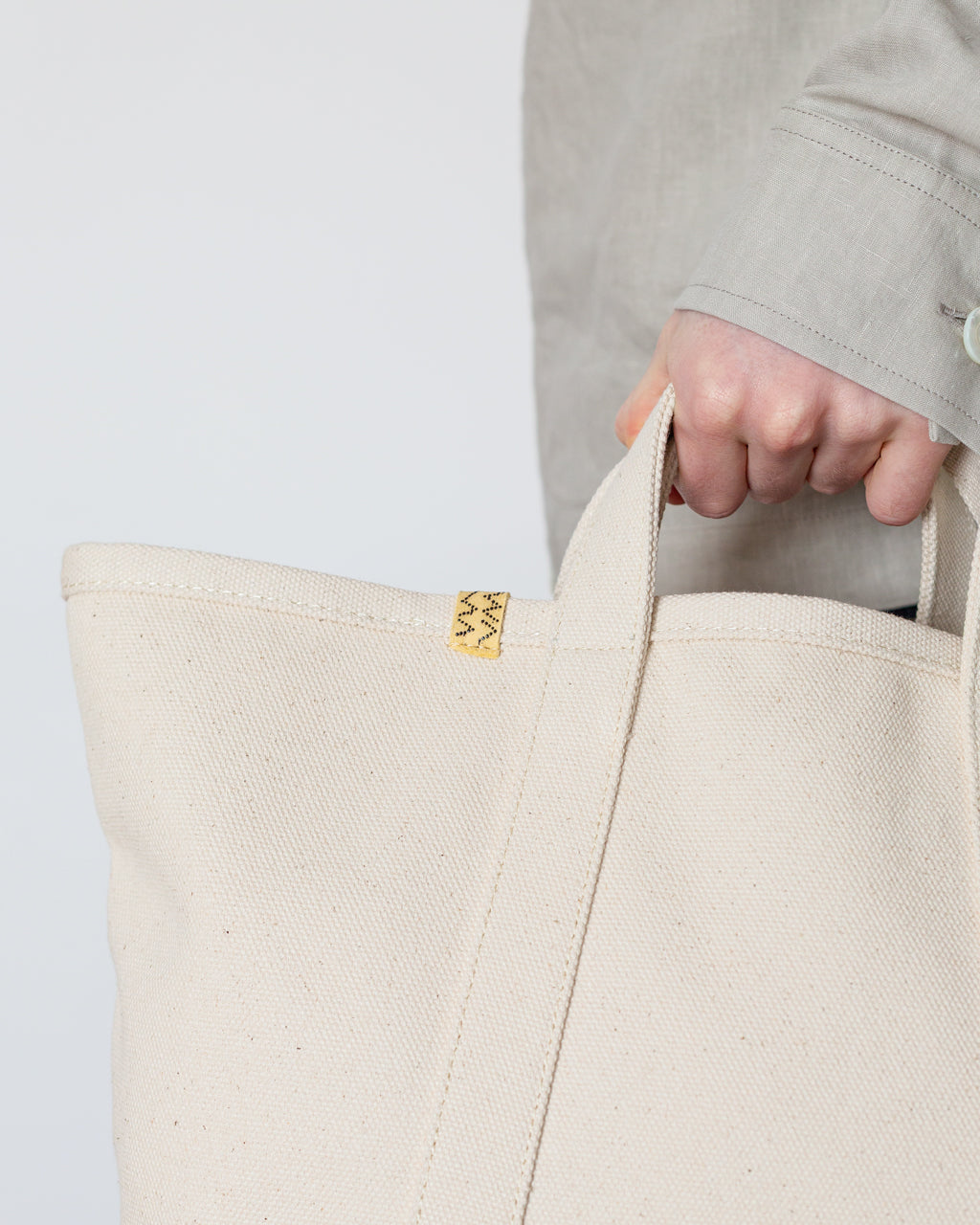 VISVIM R TOTE CANVAS L IVORY ビズビム Canvas Rime Tote M - Ivory | Visvim | Peggs & son.