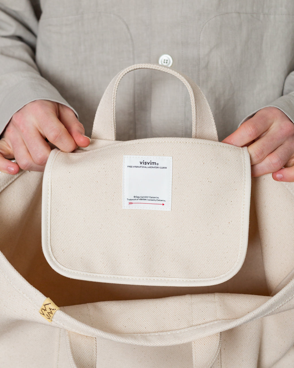 Canvas Rime Tote M - Ivory | Visvim | Peggs & son.