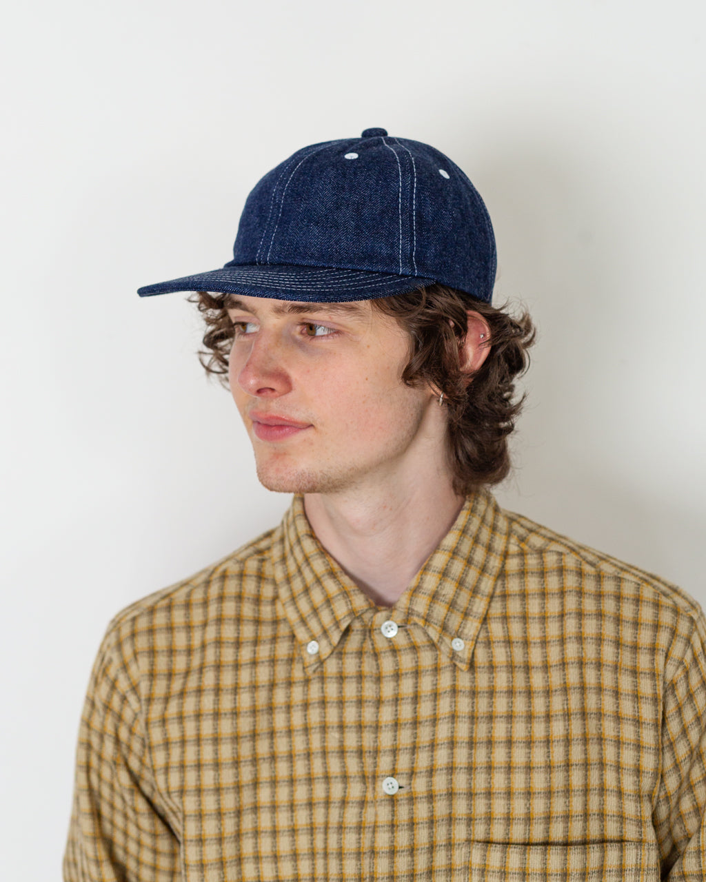 6 Panel Herringbone - Indigo