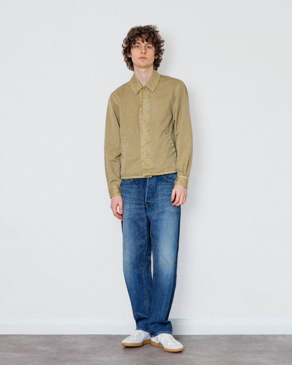 Garment Dyed Light Chino Blouson - Beige