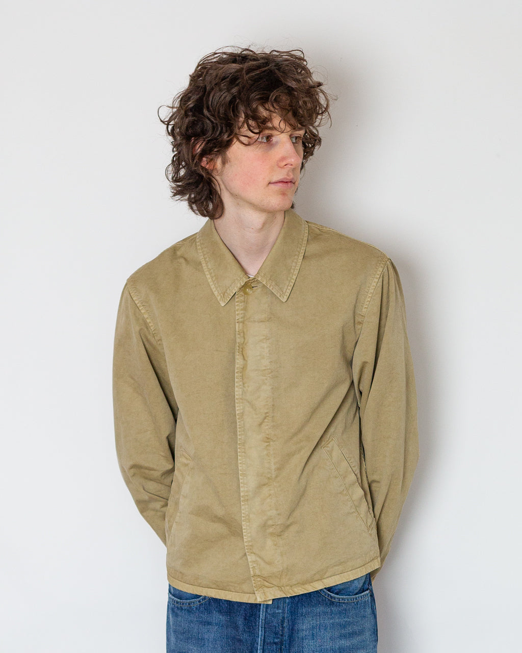 Garment Dyed Light Chino Blouson - Beige
