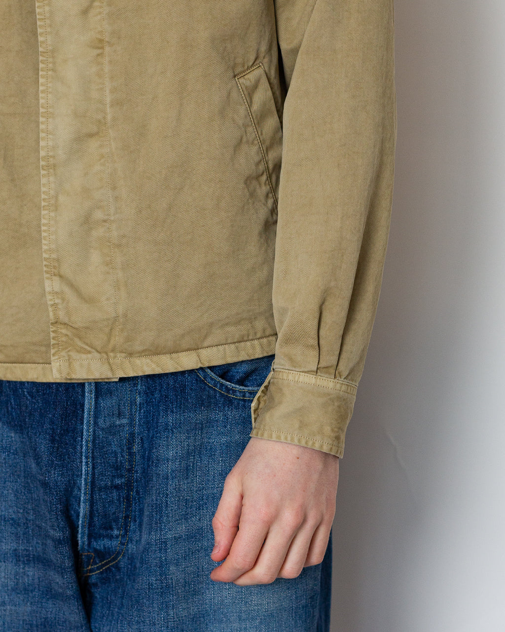 Garment Dyed Light Chino Blouson - Beige