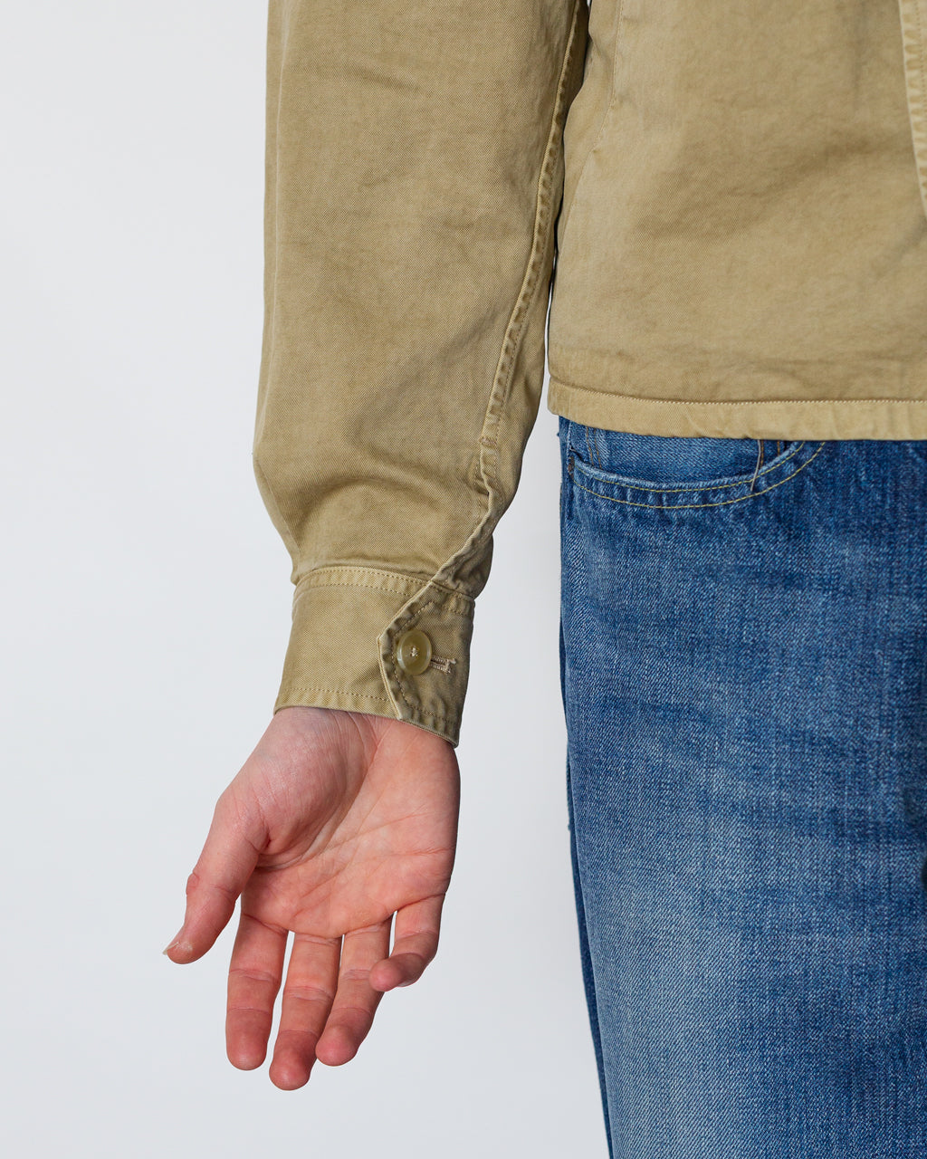 Garment Dyed Light Chino Blouson - Beige