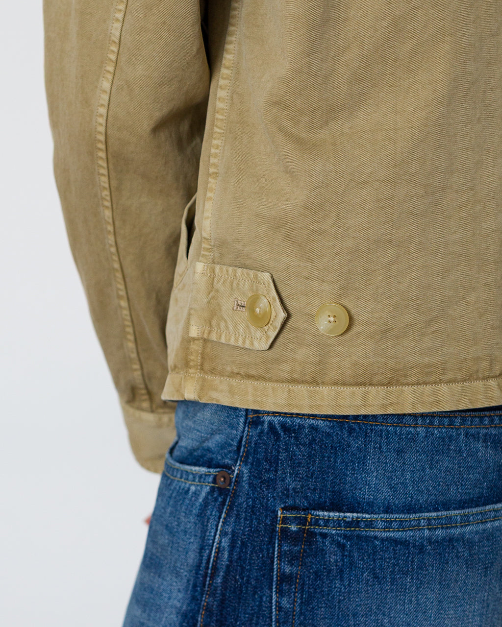 Garment Dyed Light Chino Blouson - Beige