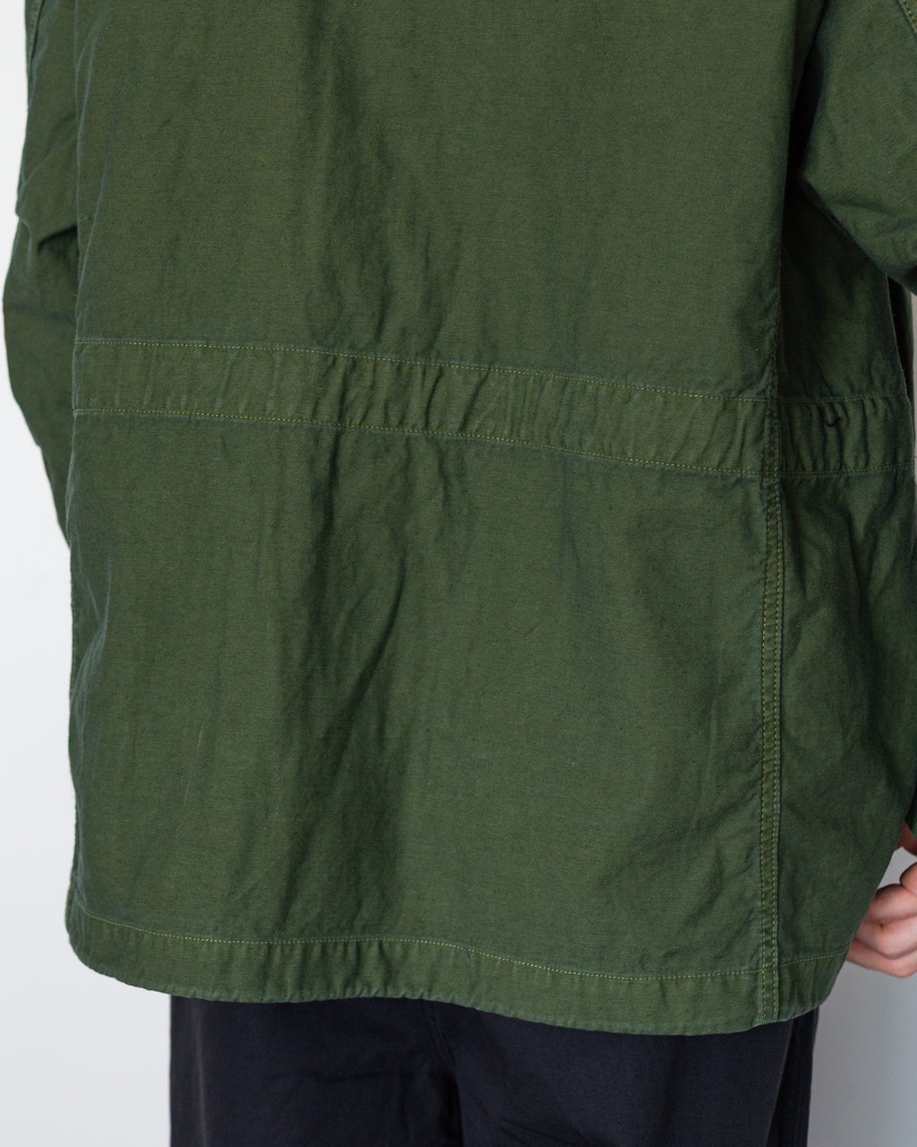 Back Satin M-47 Style Jacket - Olive