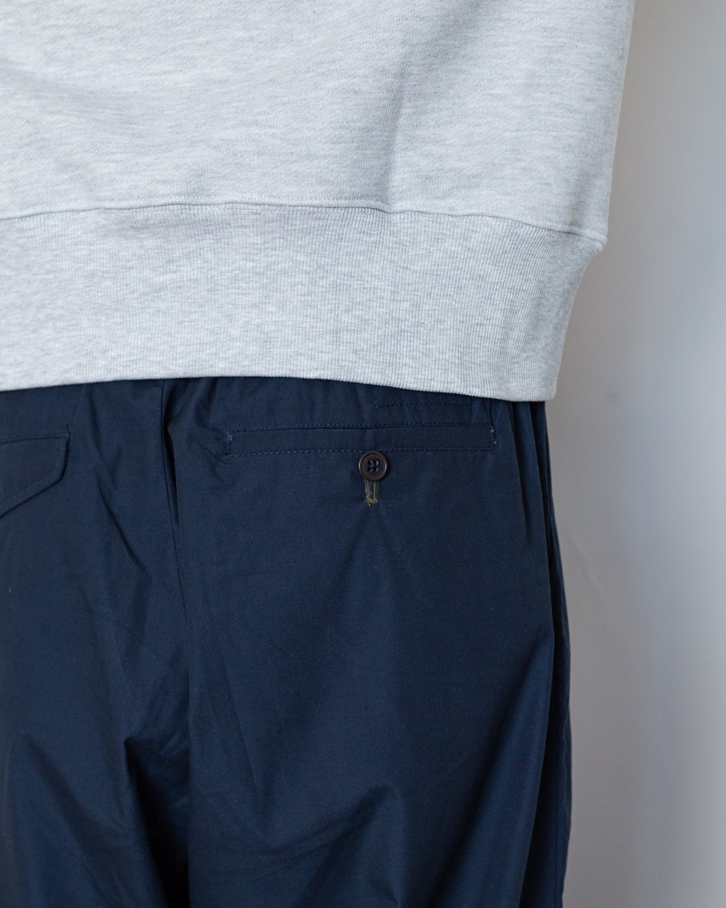 Recycled Poly Tech Pleated Track Pant - Navy