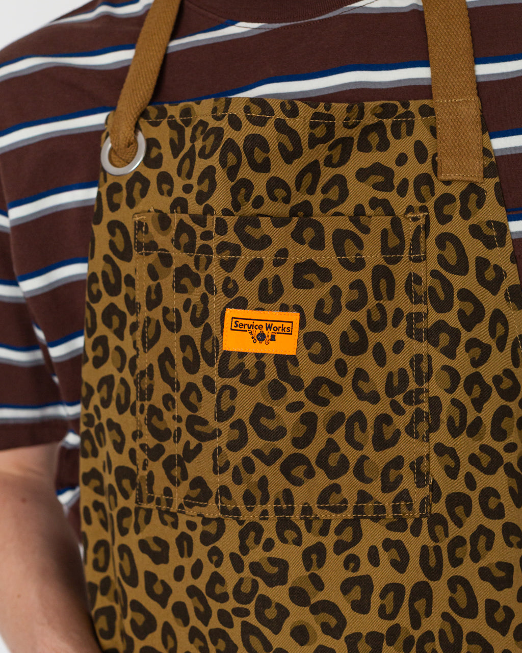 Patterned Apron - Brown Leopard