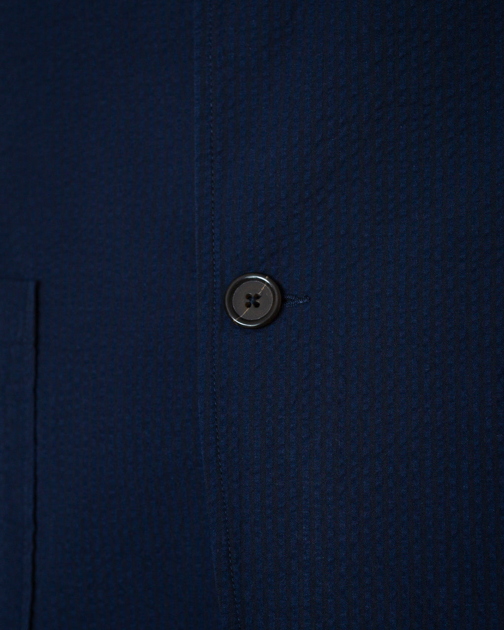Two Button Jacket Derby Stripe - Navy