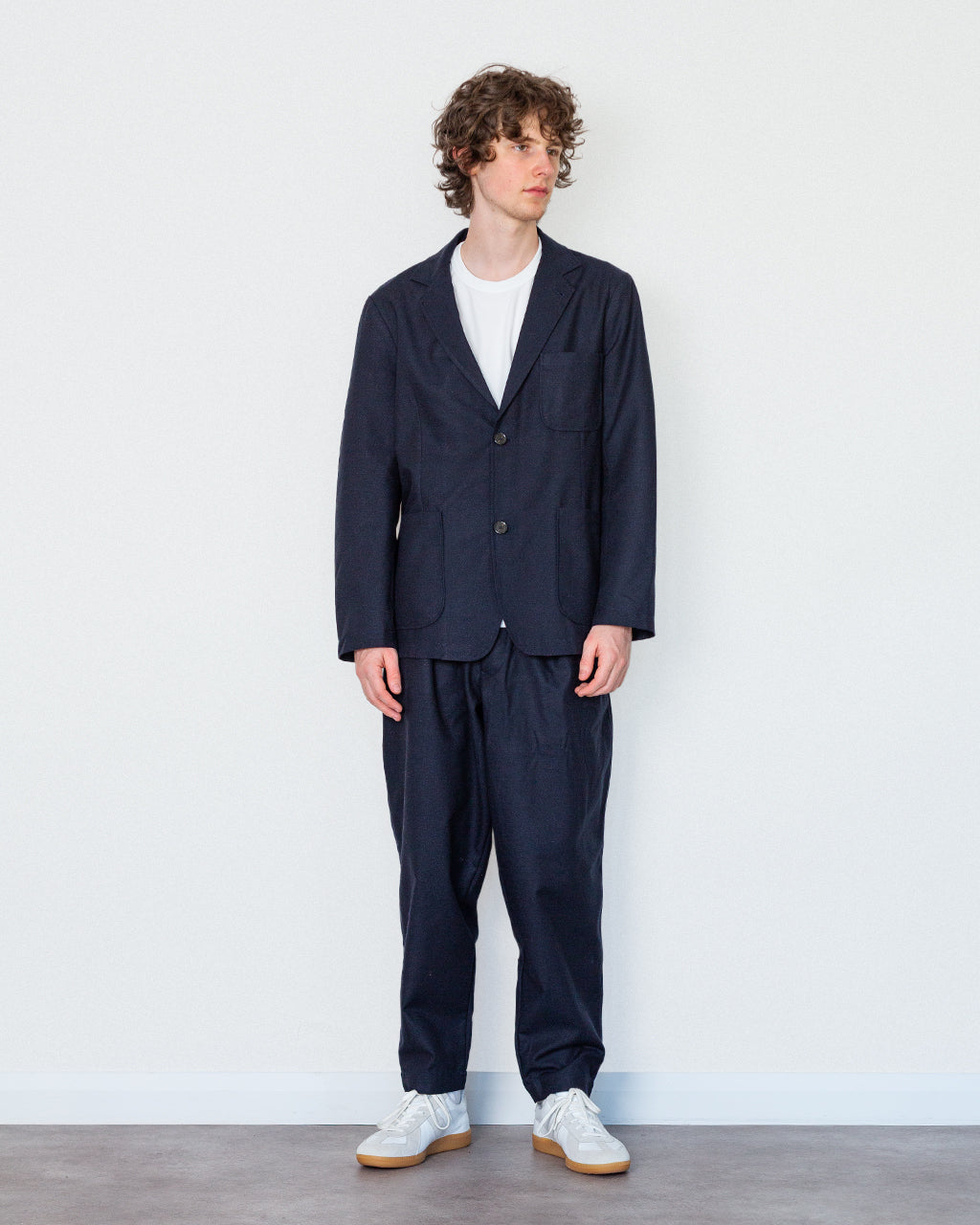 Two Button Jacket - Navy IT Tweed
