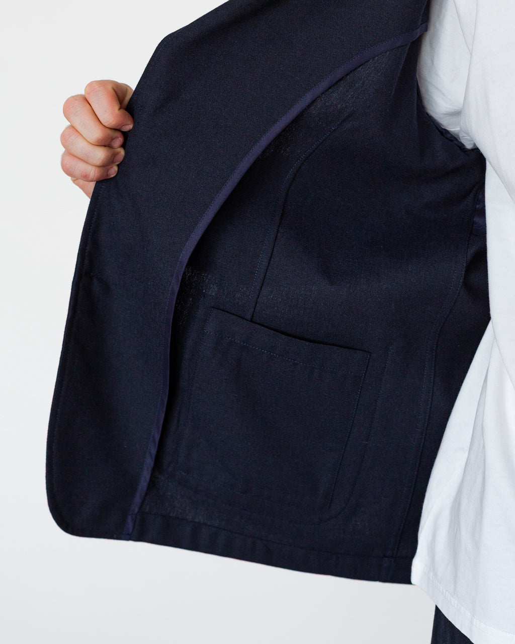 Two Button Jacket - Navy IT Tweed