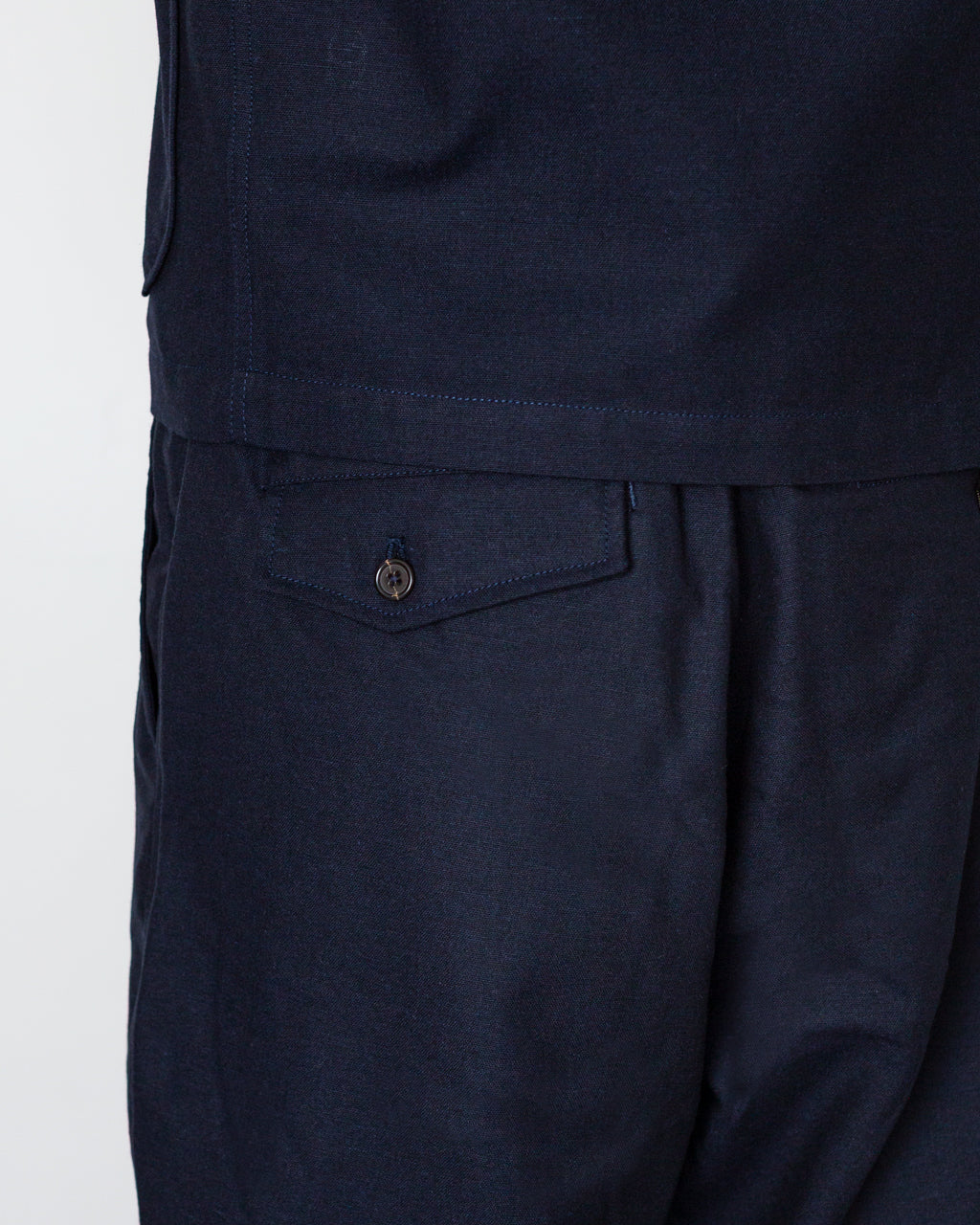Pleated Track Pant - Navy IT Tweed