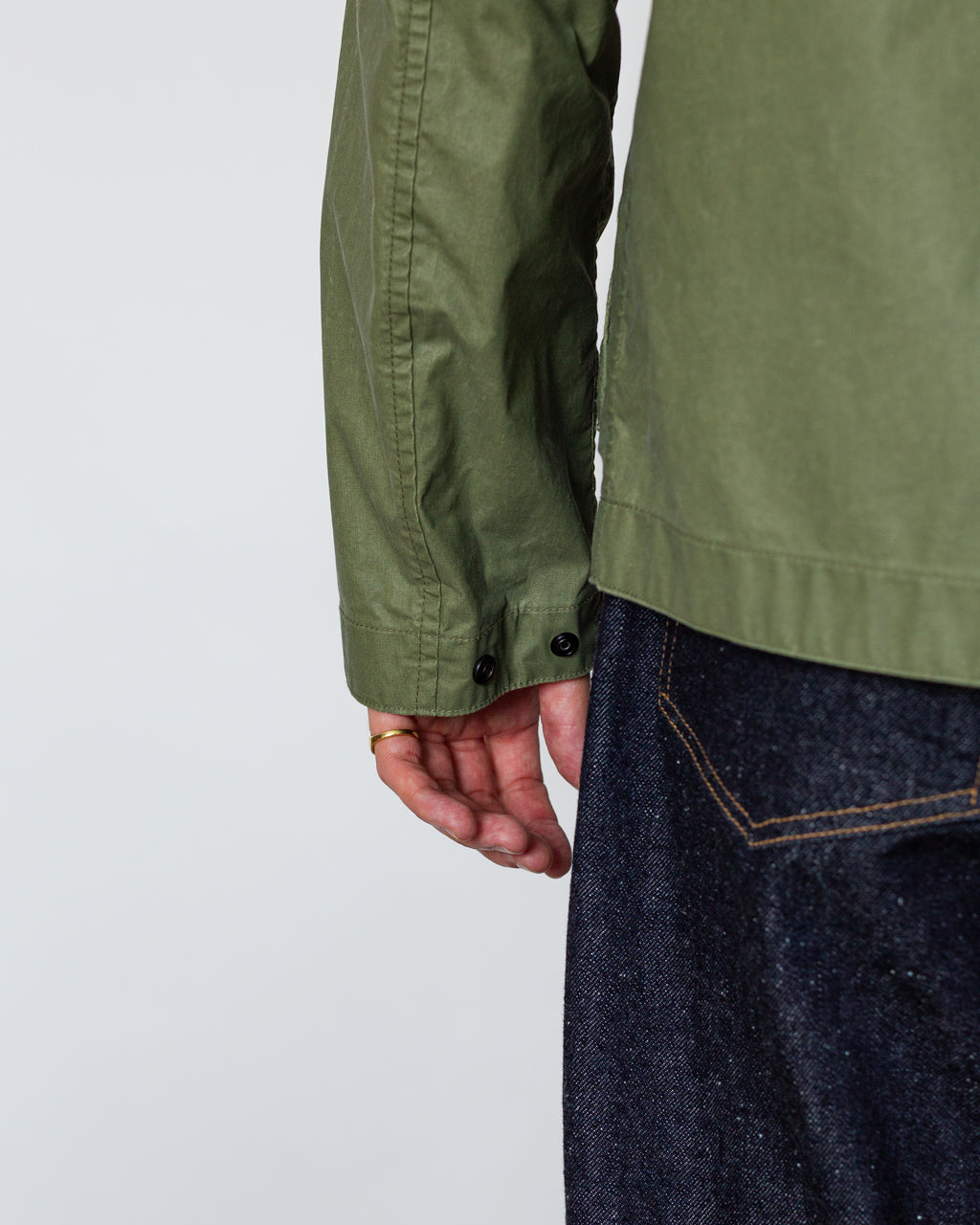 Short Collar Jacket - V005G Military Green