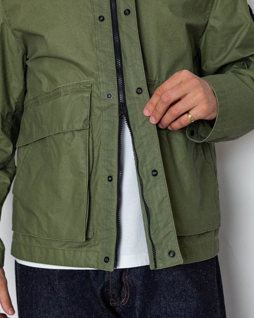 Short Collar Jacket - V005G Military Green