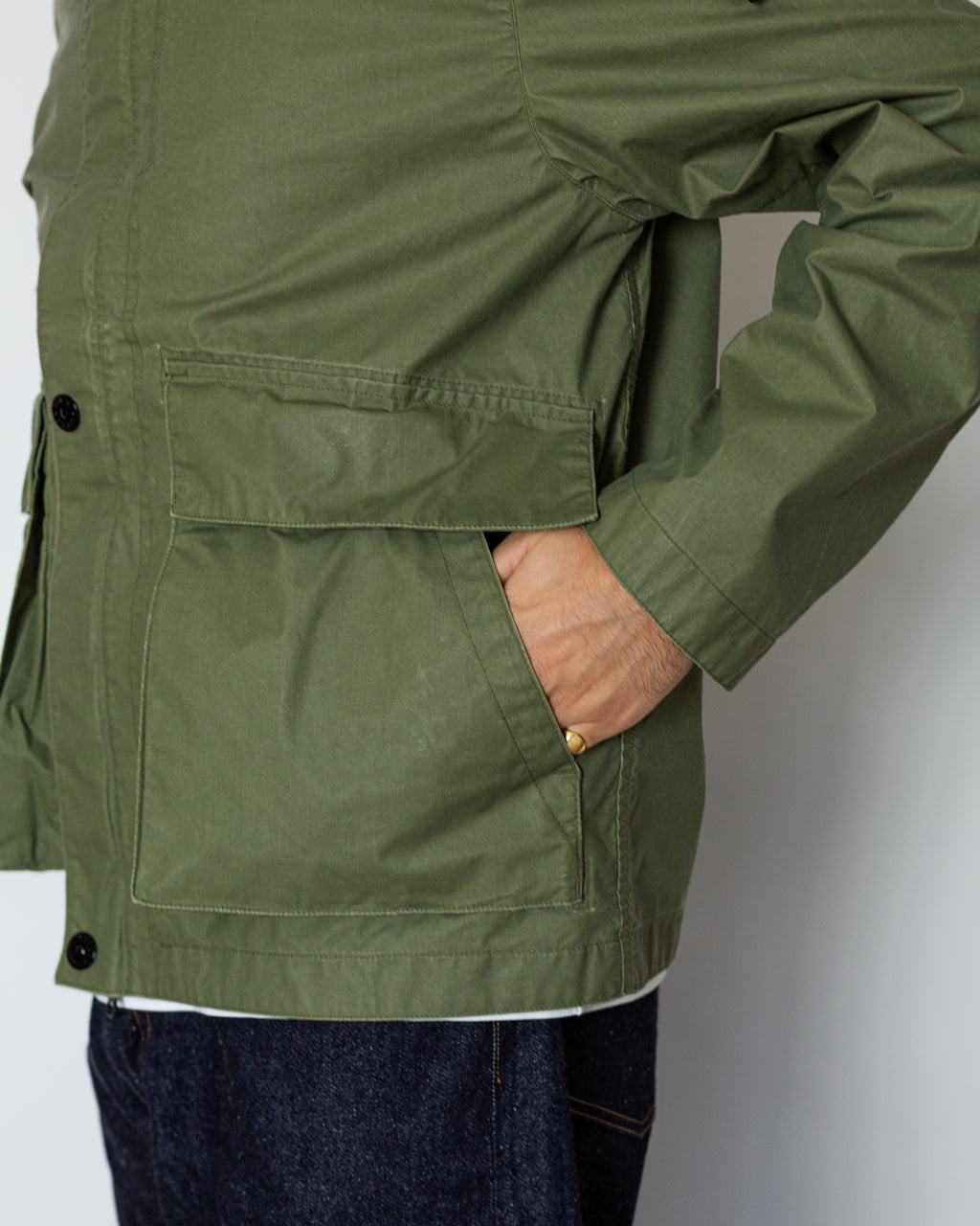 Short Collar Jacket - V005G Military Green