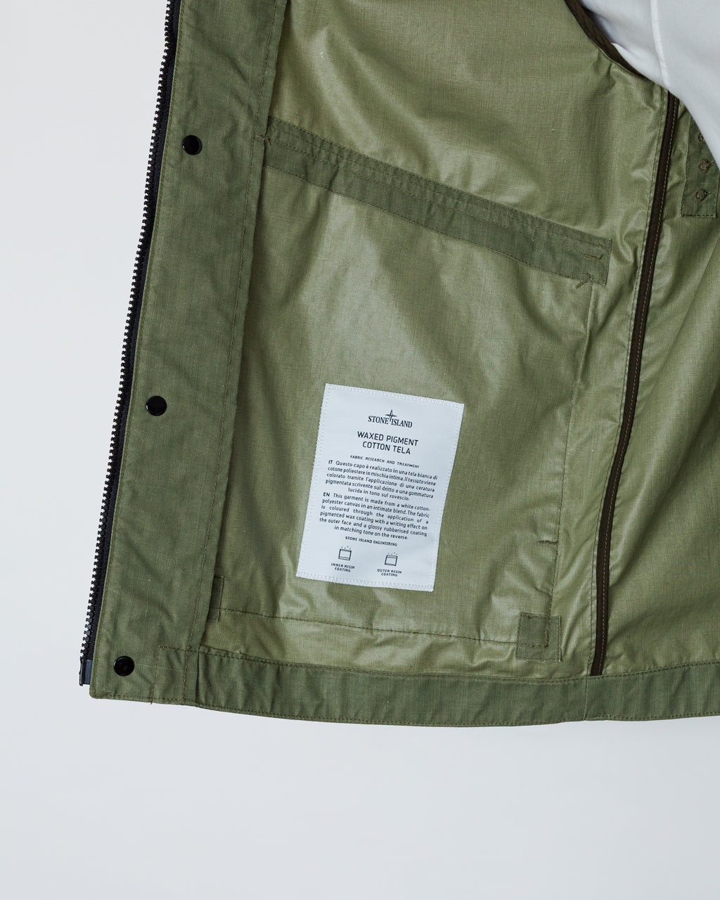 Short Collar Jacket - V005G Military Green