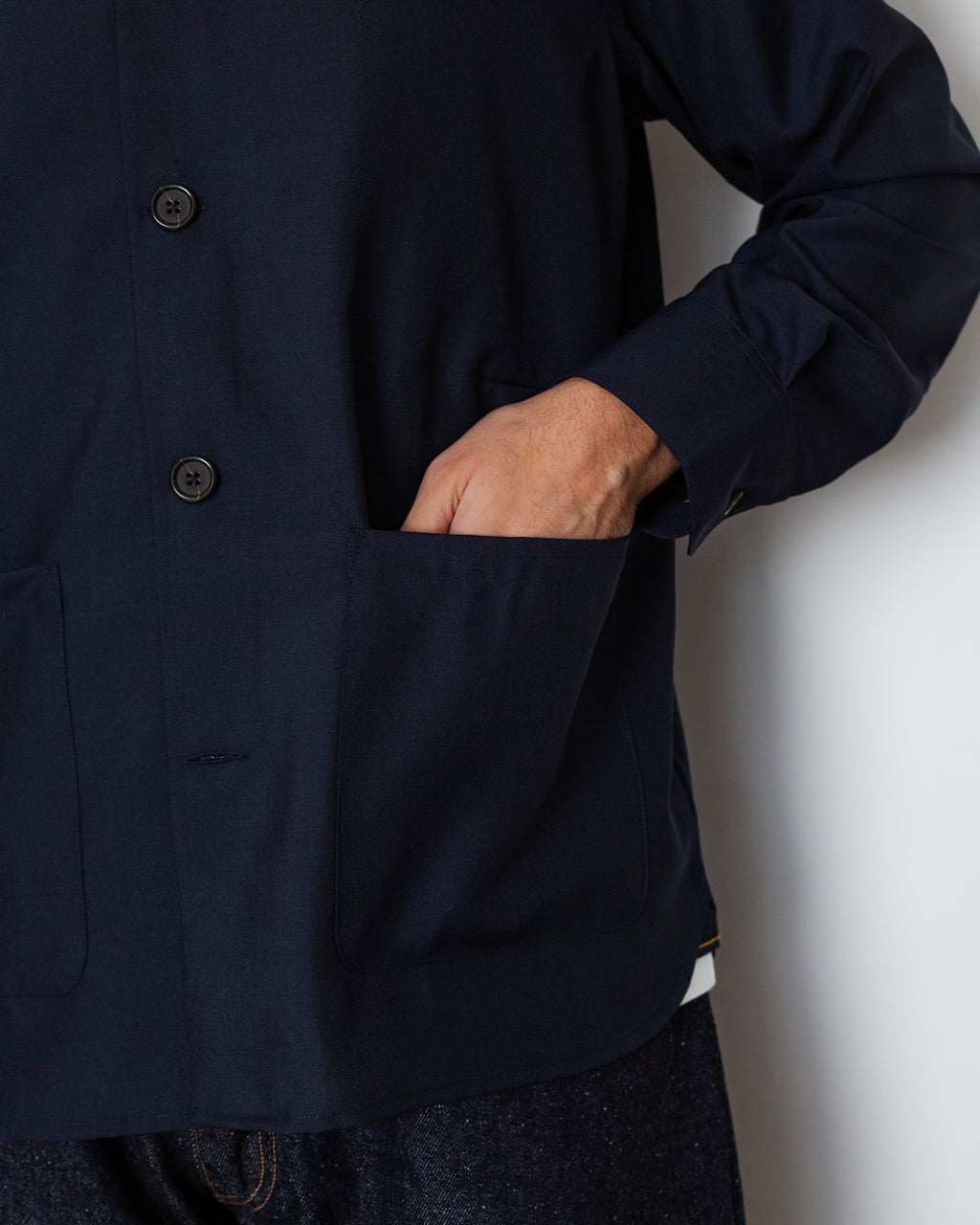 Travail Overshirt - Tropical Suiting Navy