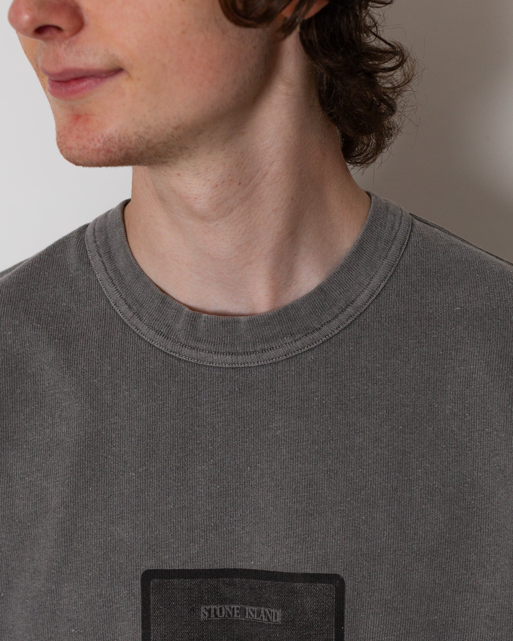 Mineral Dyed Cotton Jersey T-Shirt - Grey V0060