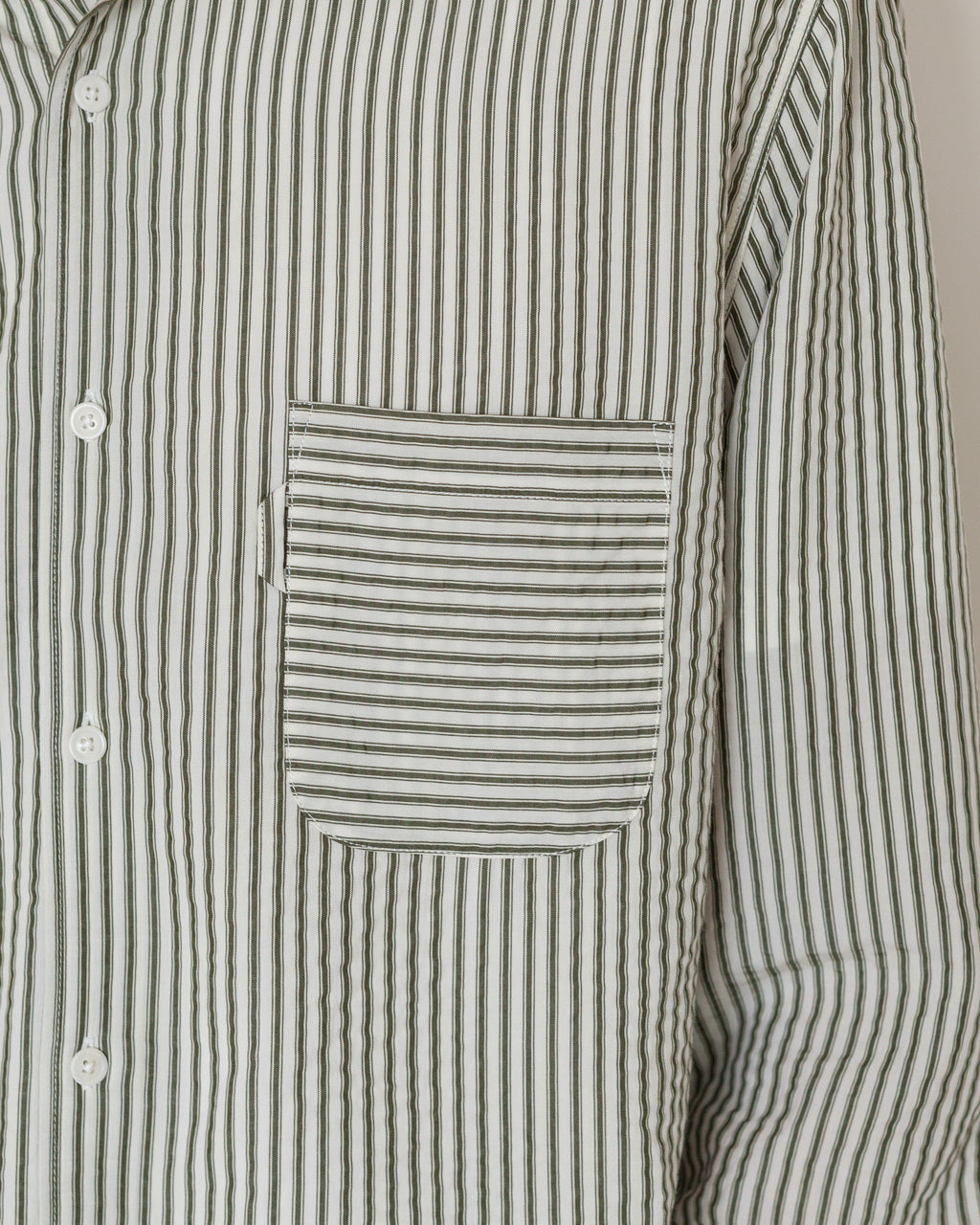 Curtis Shirt - Green White Stripe