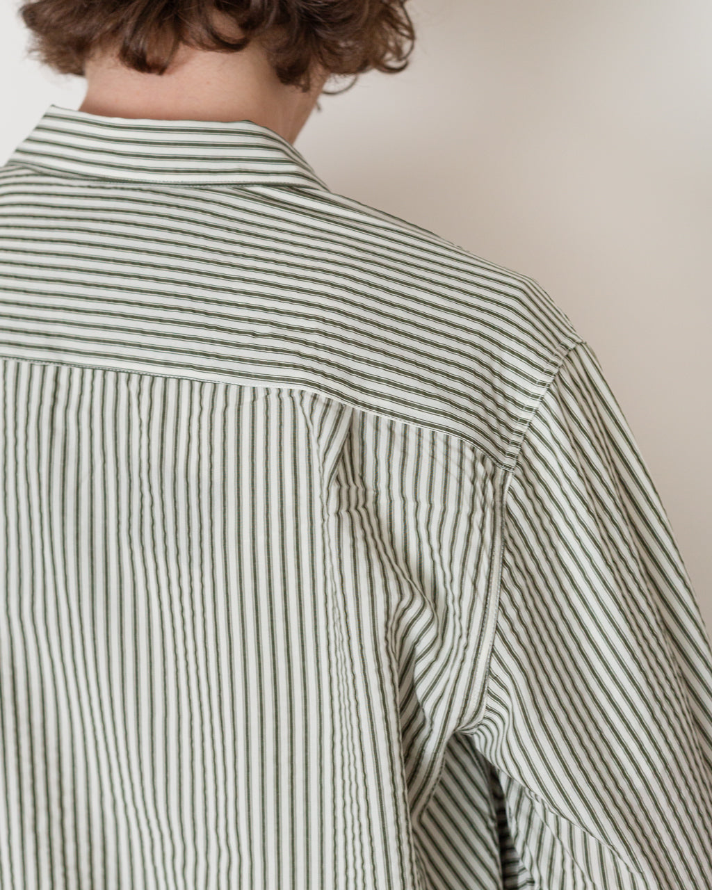 Curtis Shirt - Green White Stripe
