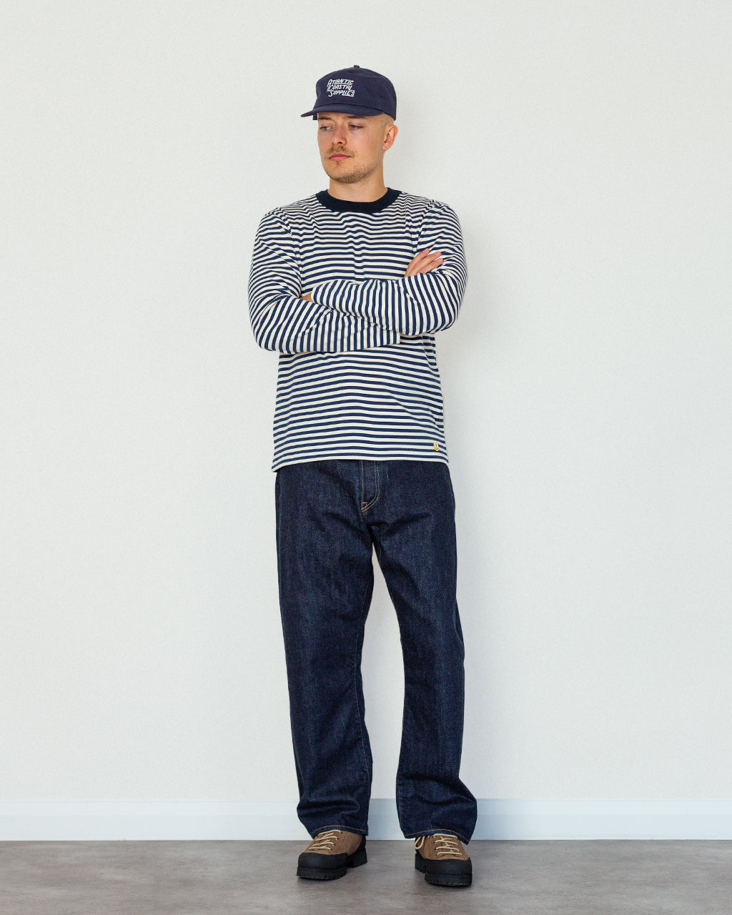 T-Shirt ML L/S - Marine Deep/Milk