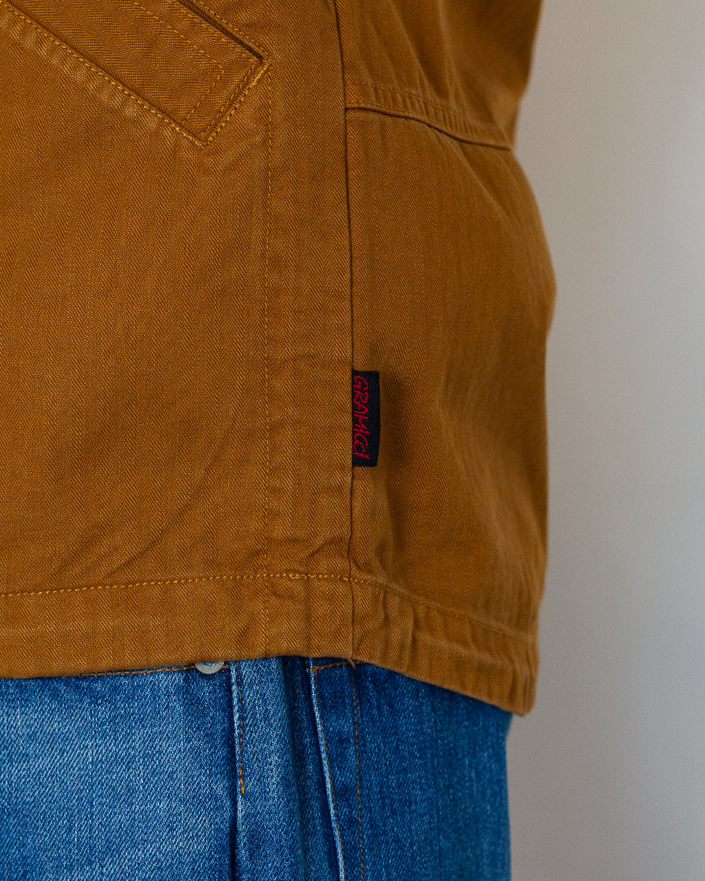 Herringbone Hooded Jacket - Umber