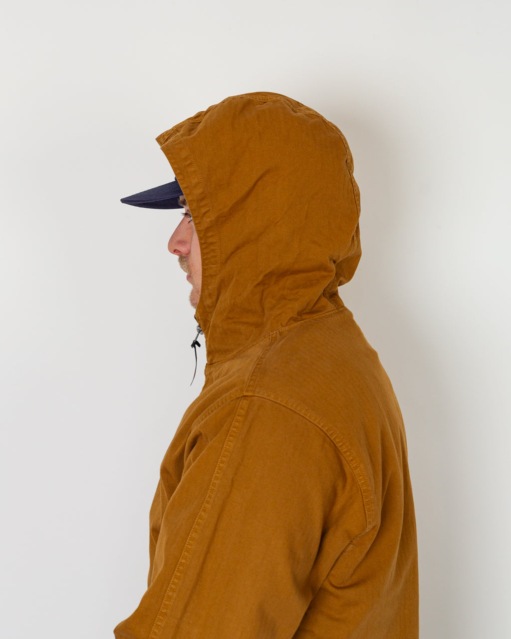 Herringbone Hooded Jacket - Umber