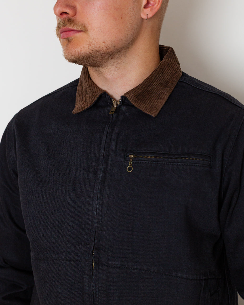 Japanese Denim Trucker Jacket - True Black