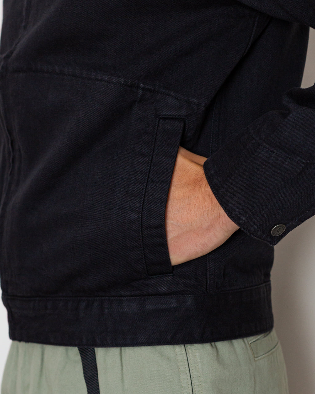 Japanese Denim Trucker Jacket - True Black