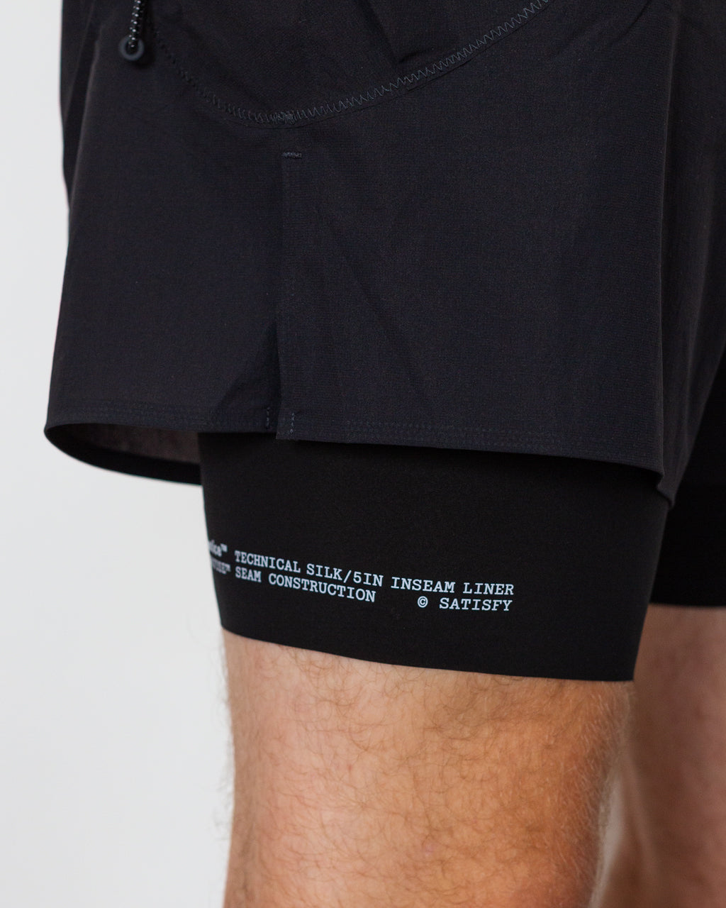Rippy Cordura 5 Trail Short - Black | Satisfy | Peggs & son.