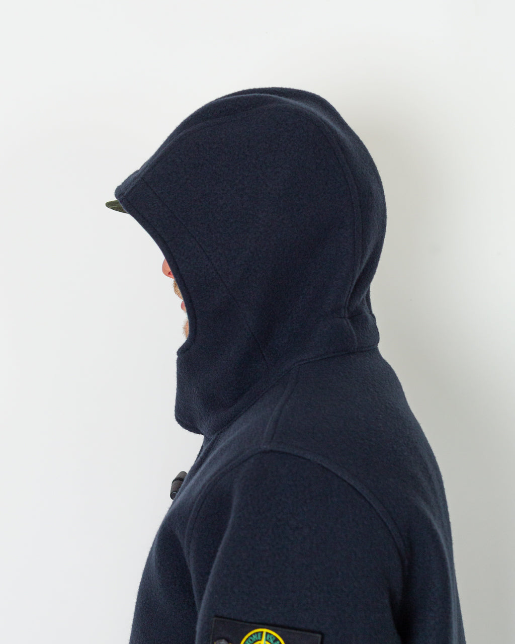 Melton Wool Short Parka - Navy Blue V0020