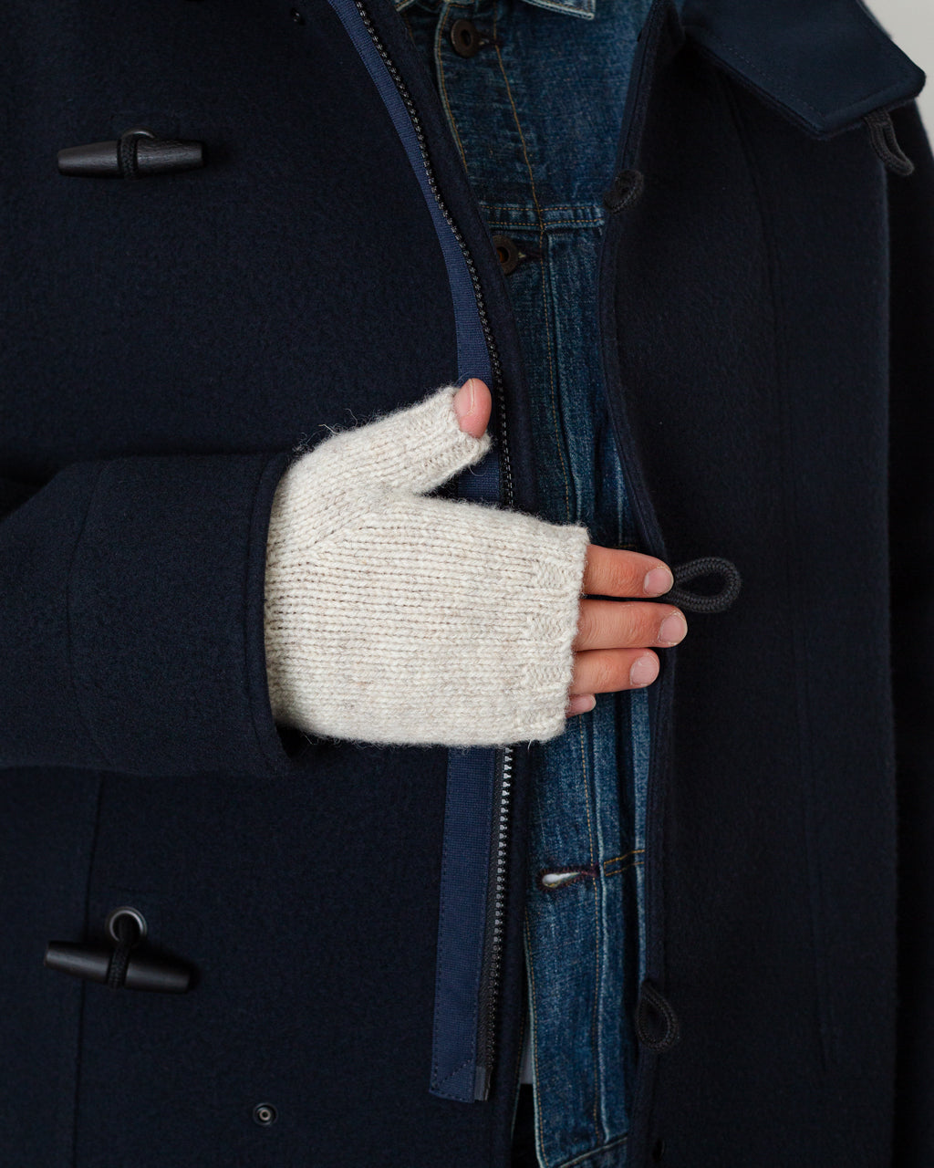MHL CHUNKY FINGERLESS GLOVE - Natural