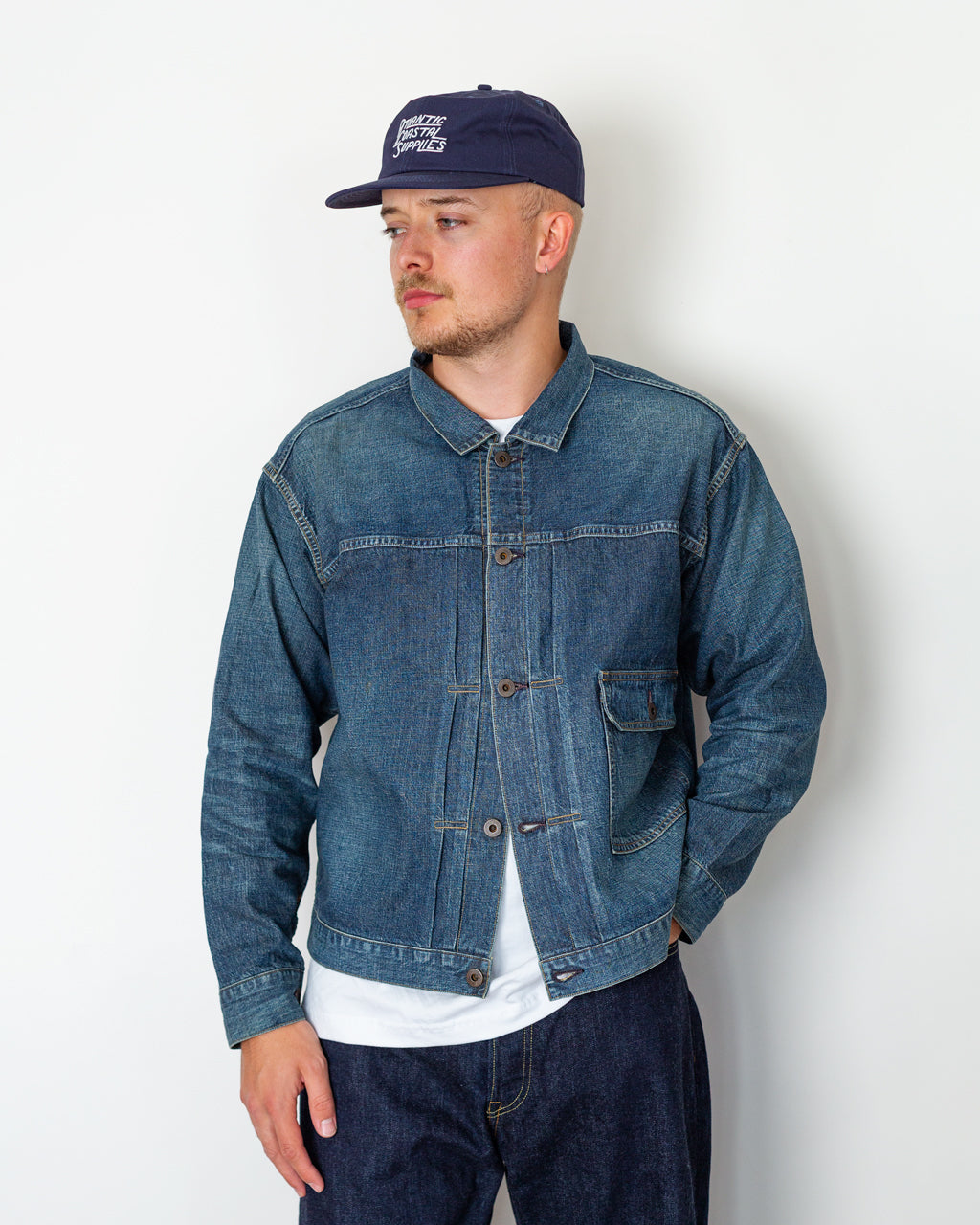 Damaged Denim Jacket - Damaged Indigo | Taiga Takahashi | Peggs & son.