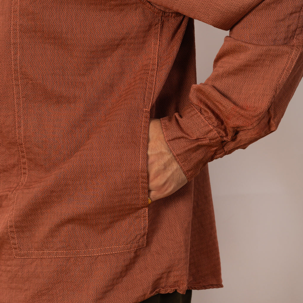 Stole Pocket Butterfly Shirt - Turkey Red Dyed