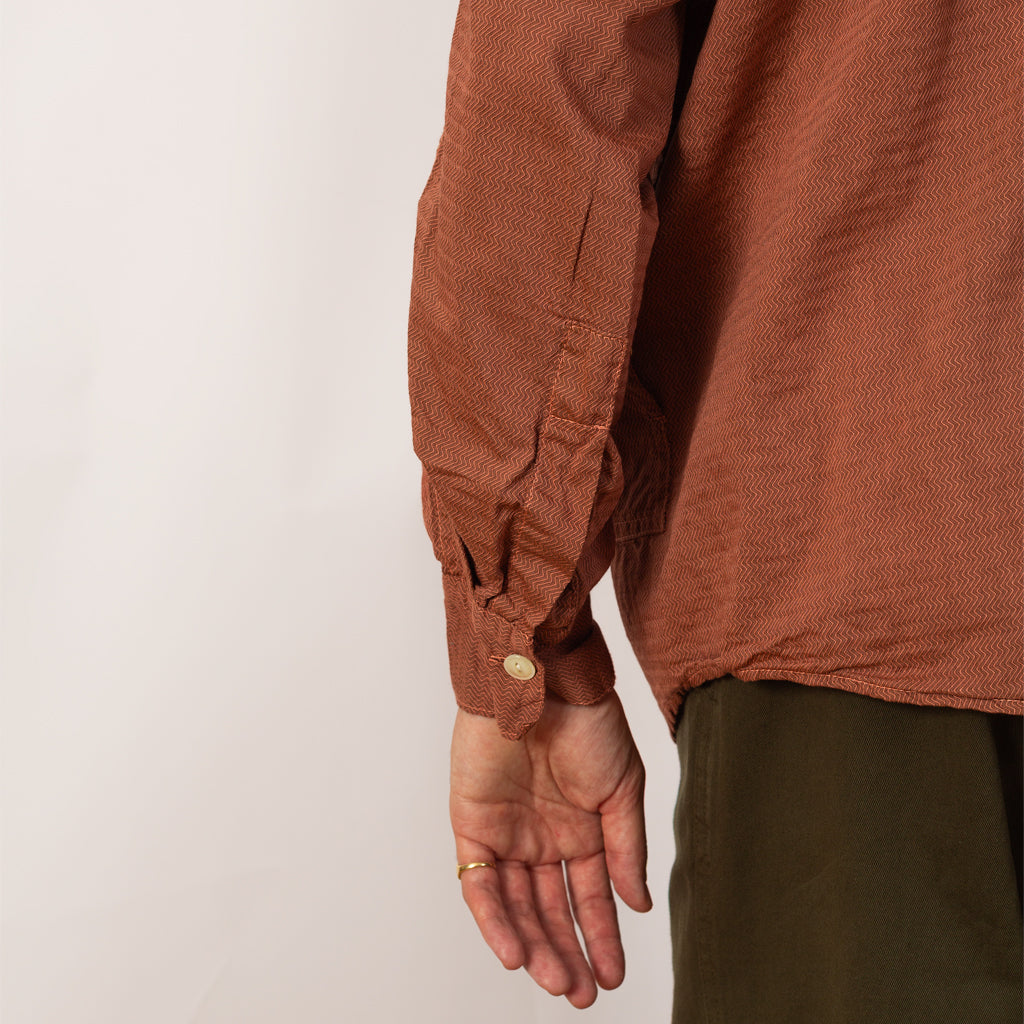 Stole Pocket Butterfly Shirt - Turkey Red Dyed