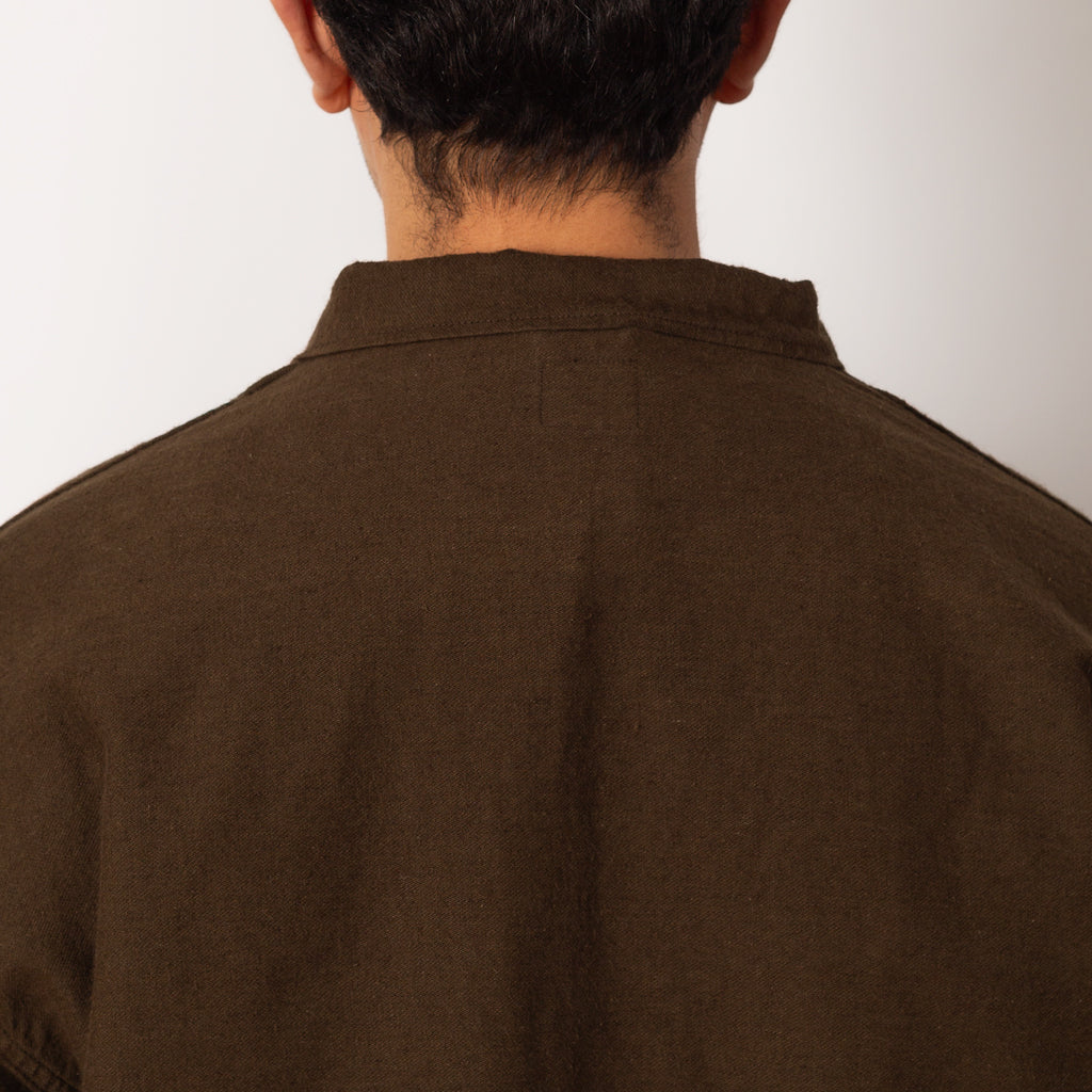 Relax Fit Simple Work Jacket - Coffee Brown