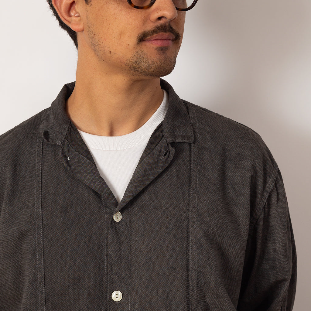 Stole Pocket Butterfly Shirt - Chestnut Dyed