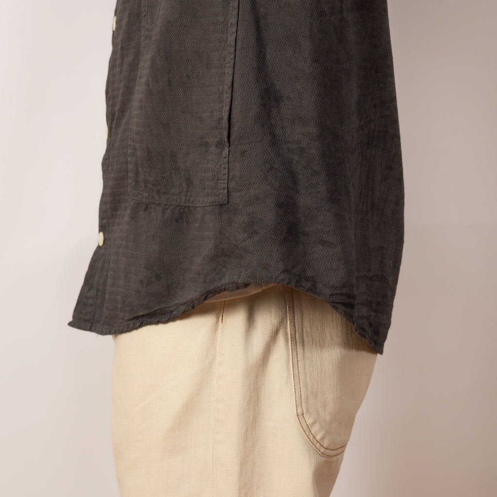 Stole Pocket Butterfly Shirt - Chestnut Dyed