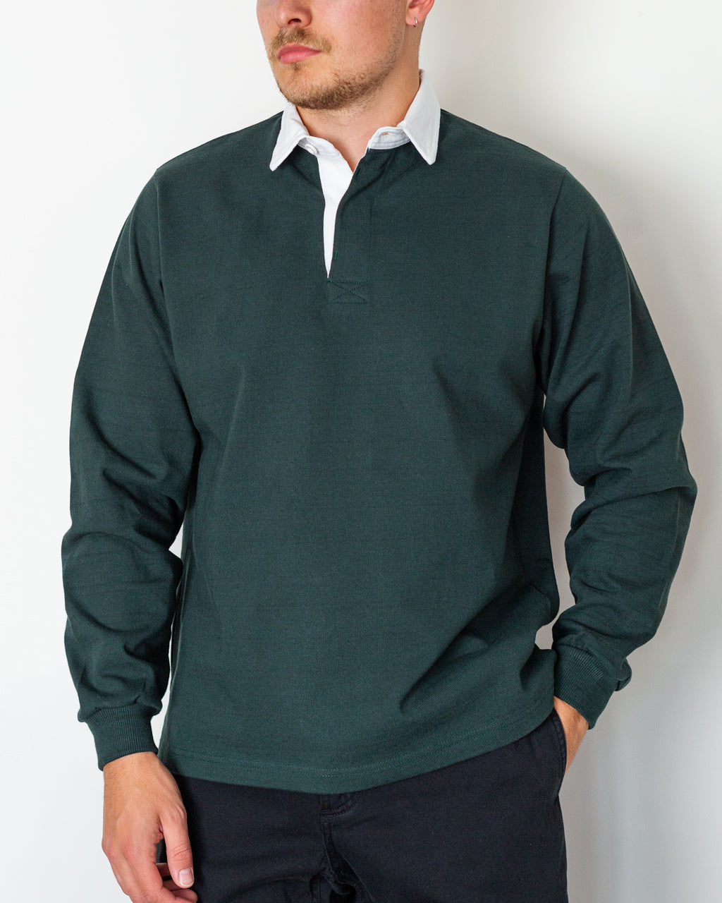 Classic Rugby Shirt - Forest | Opensider | Peggs & son.
