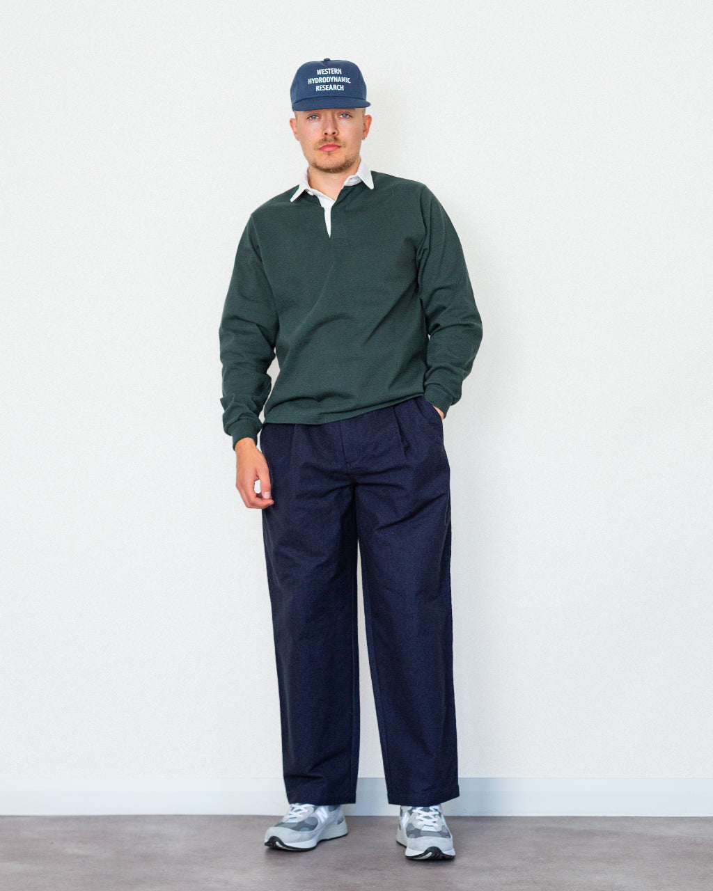 Wide Fit Trouser - Navy Lightweight Moleskin
