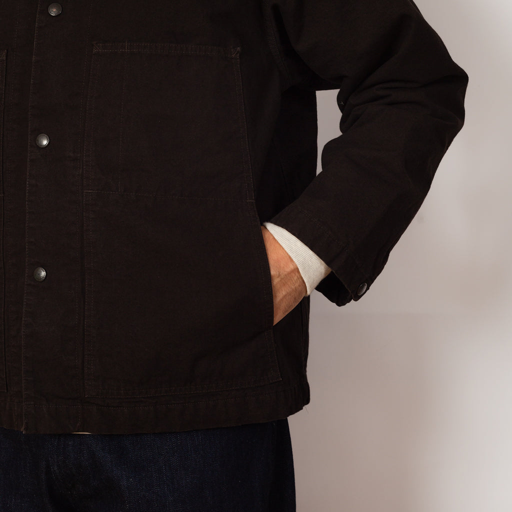 Quilted Coverall Jacket - Muddy Black