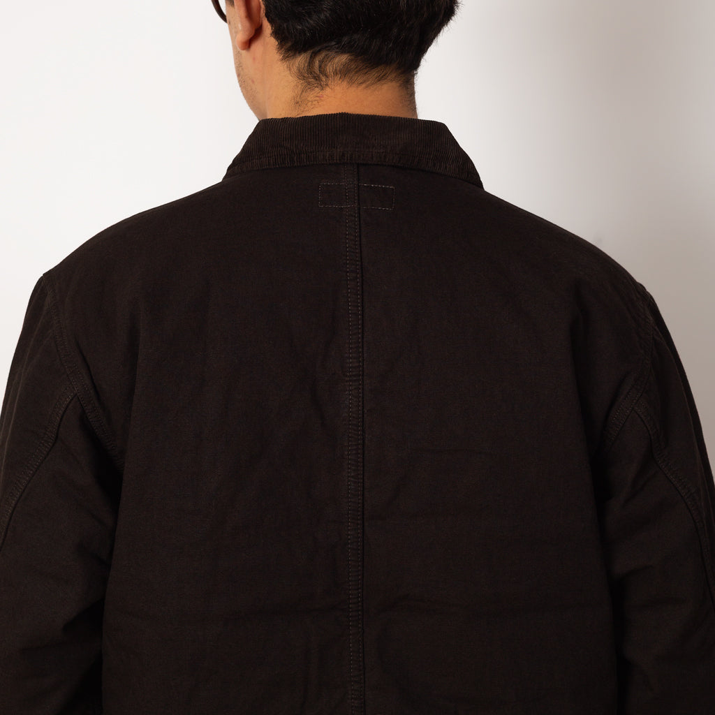 Quilted Coverall Jacket - Muddy Black | Ends and Means | Peggs & son.