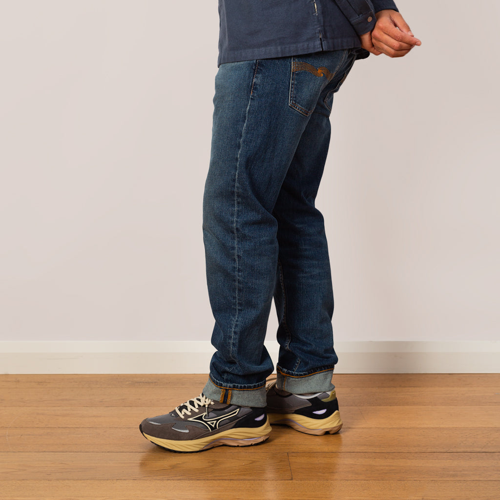 Solid Ollie Wild Blue Nudie Jeans Peggs - Main Image