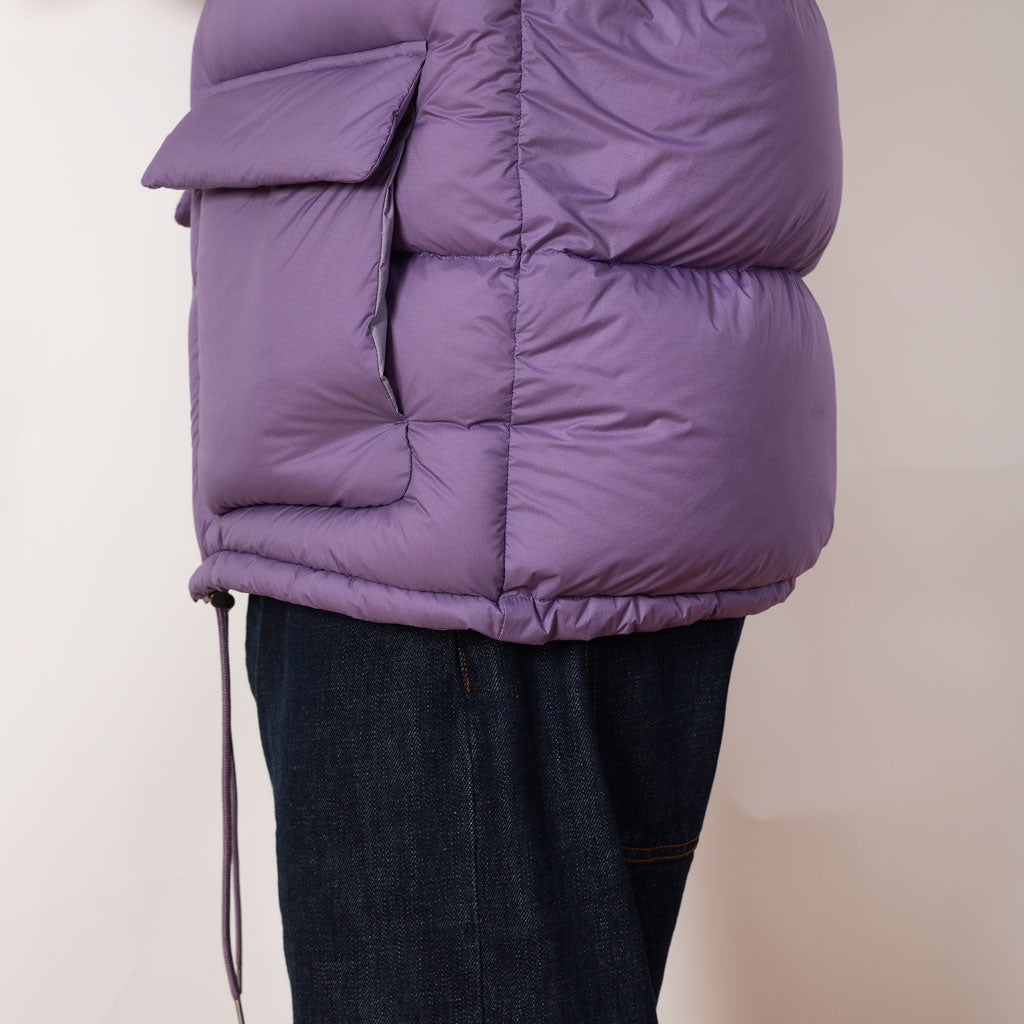 ジャケット・アウター AURALEE SUPER LIGHT NYLON DOWN VEST 4 Auralee NYLON DOWN VEST PURPLE 4 AURALEE - Super Light Nylon