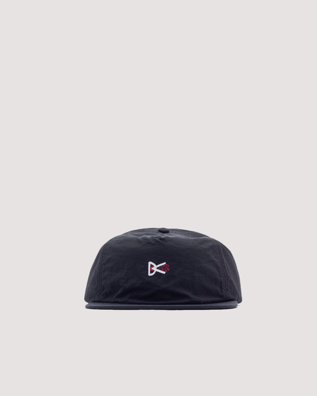Paneled Nylon Hat - Black