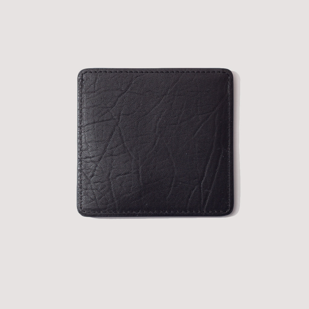 Leather Card Case - Charcoal Black