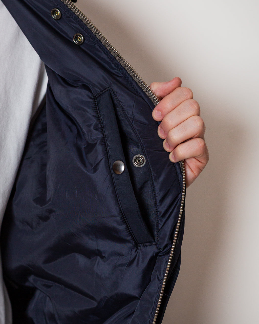 Airborne Nylon Padding Jacket - Navy