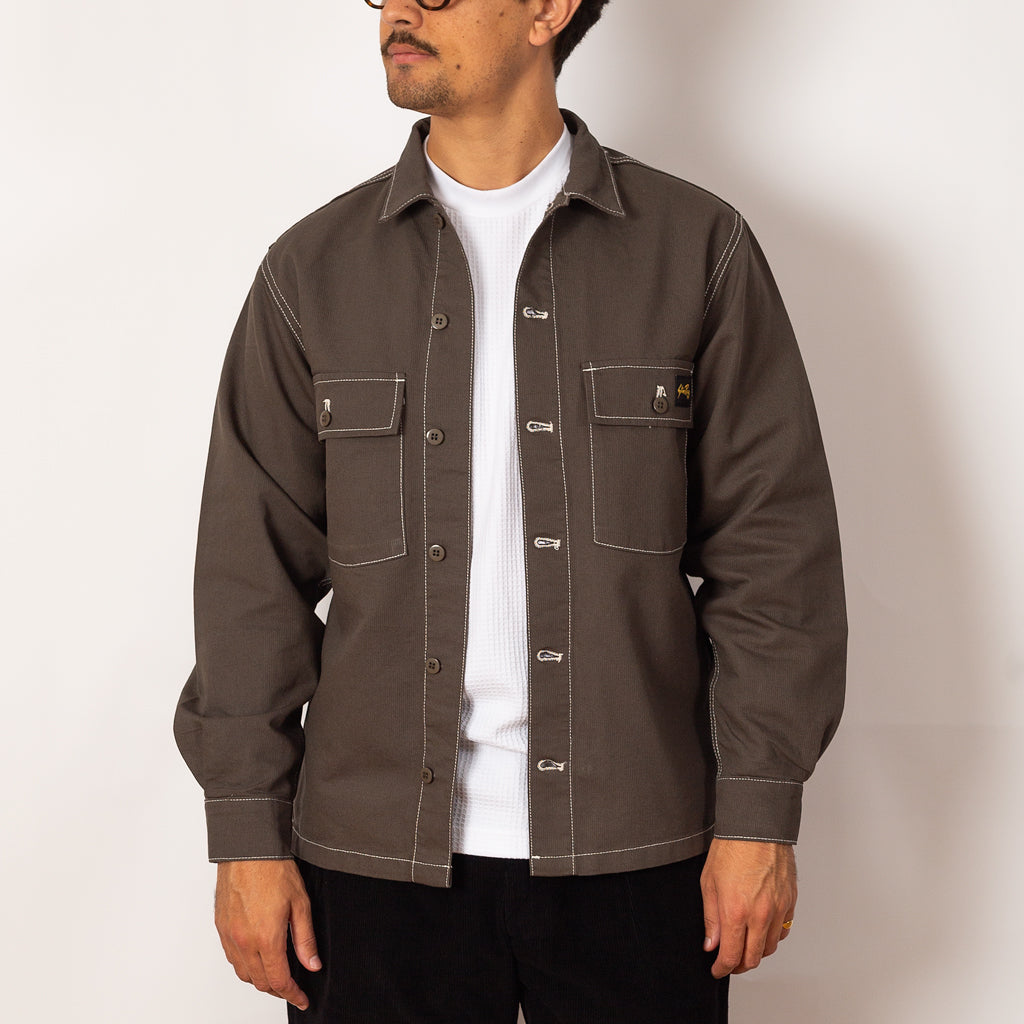 CPO Shirt - Charcoal Bedford