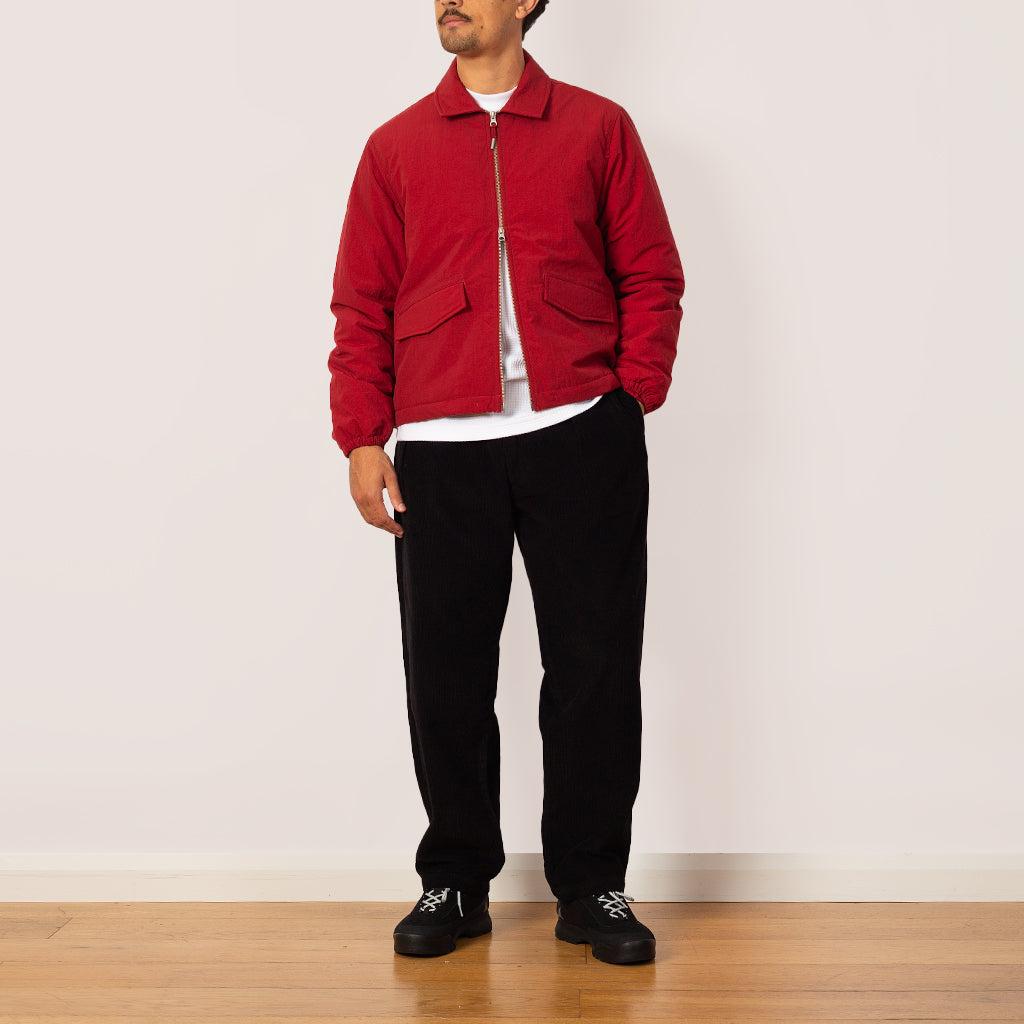 Wadded Bomber - Crimson Ripstop Nylon